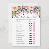 2 Games Flower Garden Vrijgezellenfeest Game 5x7 Kaart (Achterkant)