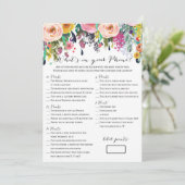 2 games Roos Gold Vrijgezellenfeest Game 5x7 Kaart (Staand voorkant)