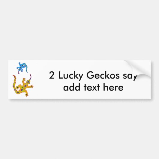 2 Geckos Bumpersticker (Voorkant)