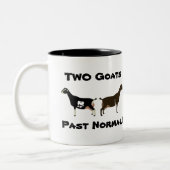2 Geiten zijn normaal gesproken! - LaMancha Dairy Tweekleurige Koffiemok (Links)