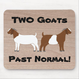 2 Geiten zijn normaal gesproken! - vleesgeiten Muismat