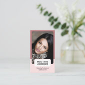 2 gekleurde Classic Job Seeker Classy  Roze Visitekaartje (Staand voorkant)
