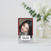 2 gekleurde klassieke werkzoekende Classy donkere  Visitekaartje (Staand voorkant)