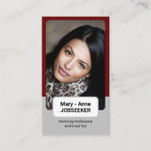 2 gekleurde klassieke werkzoekende Classy donkere  Visitekaartje (Voorkant)