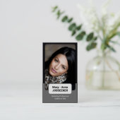 2 gekleurde klassieke werkzoekende Classy minimali Visitekaartje (Staand voorkant)