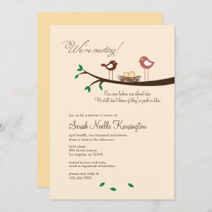 2 Gele Eggs Twins Baby shower Invitation Kaart