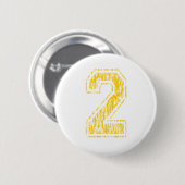 #2 Gele Varsiteit Ronde Button 5,7 Cm (Voorkant /achterkant)