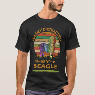 2 gemakkelijk afgeleid door Beagle T-shirt