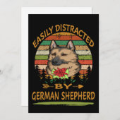 2 Gemakkelijk afgeleid door Duitse herder Feestdagenkaart (Voorkant / Achterkant)