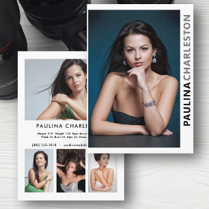 2 gesteunde 5 Fotomodel Actor Pro 5x7 Sjabloon Kaart