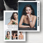 2 gesteunde 5 Fotomodel Actor Pro 5x7 Sjabloon Kaart