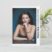 2 gesteunde 5 Fotomodel Actor Pro 5x7 Sjabloon Kaart (Staand voorkant)