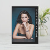 2 gesteunde 5 Fotomodel Actor Pro 5x7 Sjabloon Kaart (Staand voorkant)