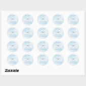 2 gestileerde witte zwanen ronde sticker (Vel)