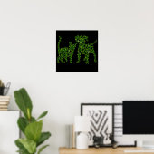 2 Geweldige St Patrick Shamrock Kat & Hond Kat Poster (Thuiskantoor)