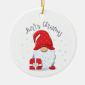 "2 GEZIEN GNOME SANTA EN OOK VERDRIEZEND ZIJDE!!!! KERAMISCH ORNAMENT (Voorkant)