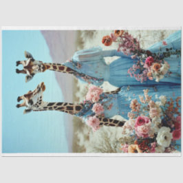 2 Giraffe  Vogue Stijl Decoupage Tissuepapier