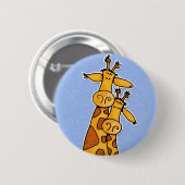 2 giraffen ronde button 5,7 cm (Voorkant /achterkant)
