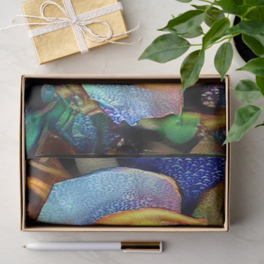 2 Glanzend prachtige unieke Rozen kunstdromen Tissuepapier (Geschenk)