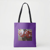 2 glazen drink rood ontwerp tote bag (Voorkant)