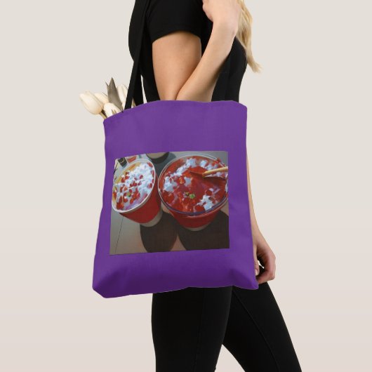 2 glazen drink rood ontwerp tote bag (Dichtbij)