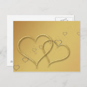 2 Golden Hearts - Briefkaart (Voorkant / Achterkant)