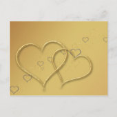 2 Golden Hearts - Briefkaart (Voorkant)