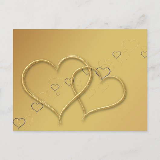 2 Golden Hearts - Briefkaart (Voorkant)