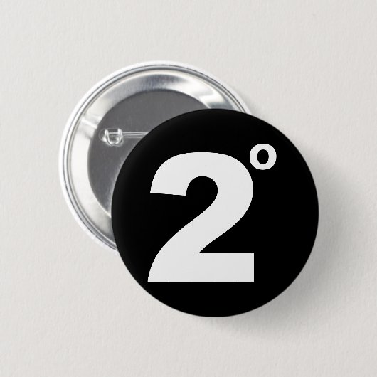 2 graden klimaatverandering ronde button 5,7 cm (Voorkant /achterkant)