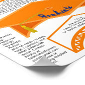 2 Graduation Cap Oranje papieren Petten Afstuderen Poster (Hoek)