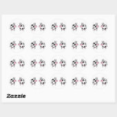 2 grappige koeien ronde sticker (Vel)