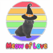 2.grappige, mooie, best verkopende zwarte kat sticker (Voorkant)