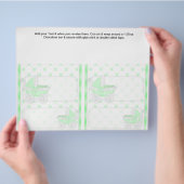 2 Groene baby shower favor aangepaste candy bar ve Flyer (Hand)