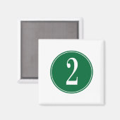 #2 groene cirkel magneet (Voorkant / Achterkant)