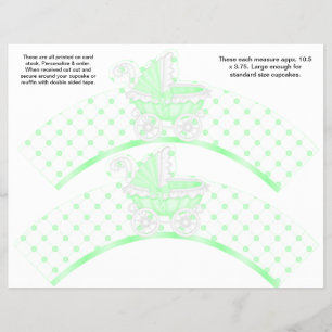 2 Groene Koffer Baby Verpersoonlijk Cupcake Verpak Flyer