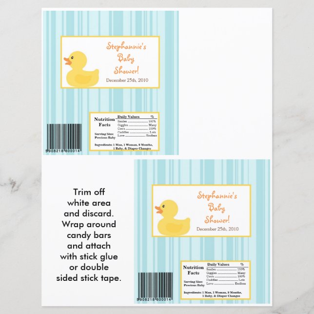 2 Grote barstjes van Hershey met rubberpuin (Voorkant)