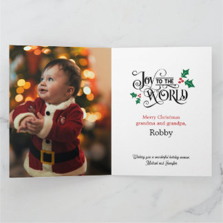 2 grote foto Keepsake Kerstmis voor grootouders Kaart