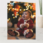 2 grote foto Keepsake Kerstmis voor grootouders Kaart (Achterkant)