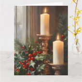 2 grote foto Keepsake Kerstmis voor grootouders Kaart (Gele Bloem)