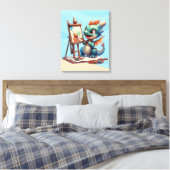 #2 Grote Oog Draak Canvas Afdruk (Insitu (Slaapkamer))