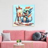 #2 Grote Oog Draak Canvas Afdruk (Insitu (Woonkamer))