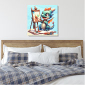#2 Grote Oog Draak Canvas Afdruk (Insitu (Slaapkamer))