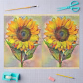 2 Grote zonnebloemen Modern Collectie Tissuepapier (Craft)