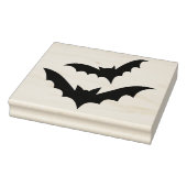 2 Halloween Bats Silhouette Rubber Art Stempel (Stempel)