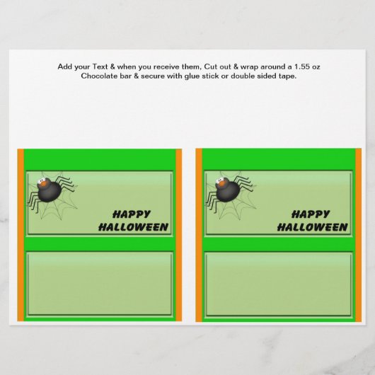 2 Halloween Custom Hersheys Snoep Bar wrappers Flyer (Voorkant)