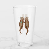 2 Happy Otters Glas (Achterkant)