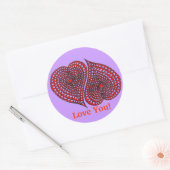 2 hart ronde sticker (Envelop)