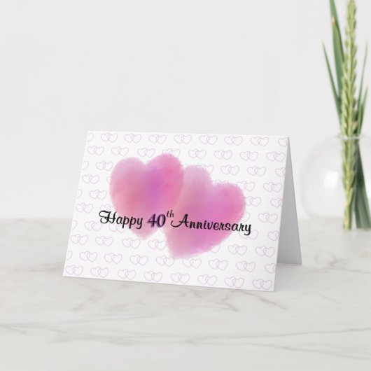 2 Hartelijk gefeliciteerd met het 40e Jubileum Kaart (Voorkant)