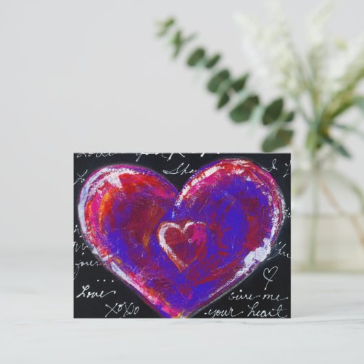 2 Harten" Briefkaart (Staand voorkant)