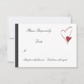 2 Harten Collide matching bruiloft rsvp (Voorkant)